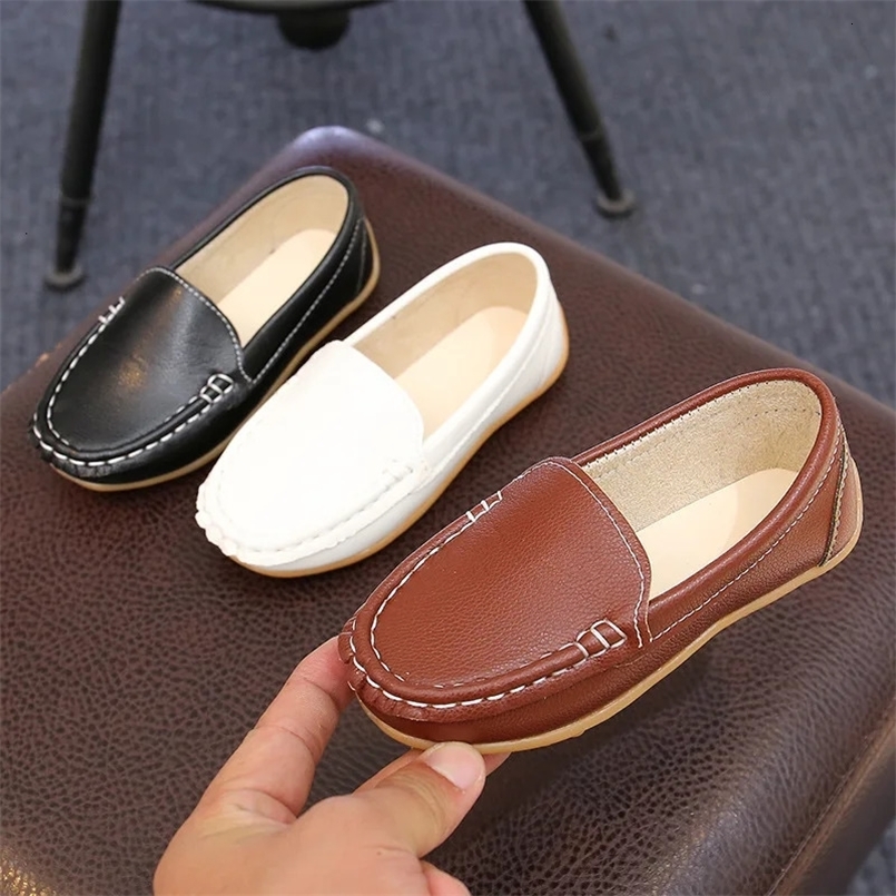 Fashion Kid Casual Shoe Soft Sole Single Shoe Comfortable Sports Shoe Flat Shoe Kid Shoe British Leather Shoe Boy 250219