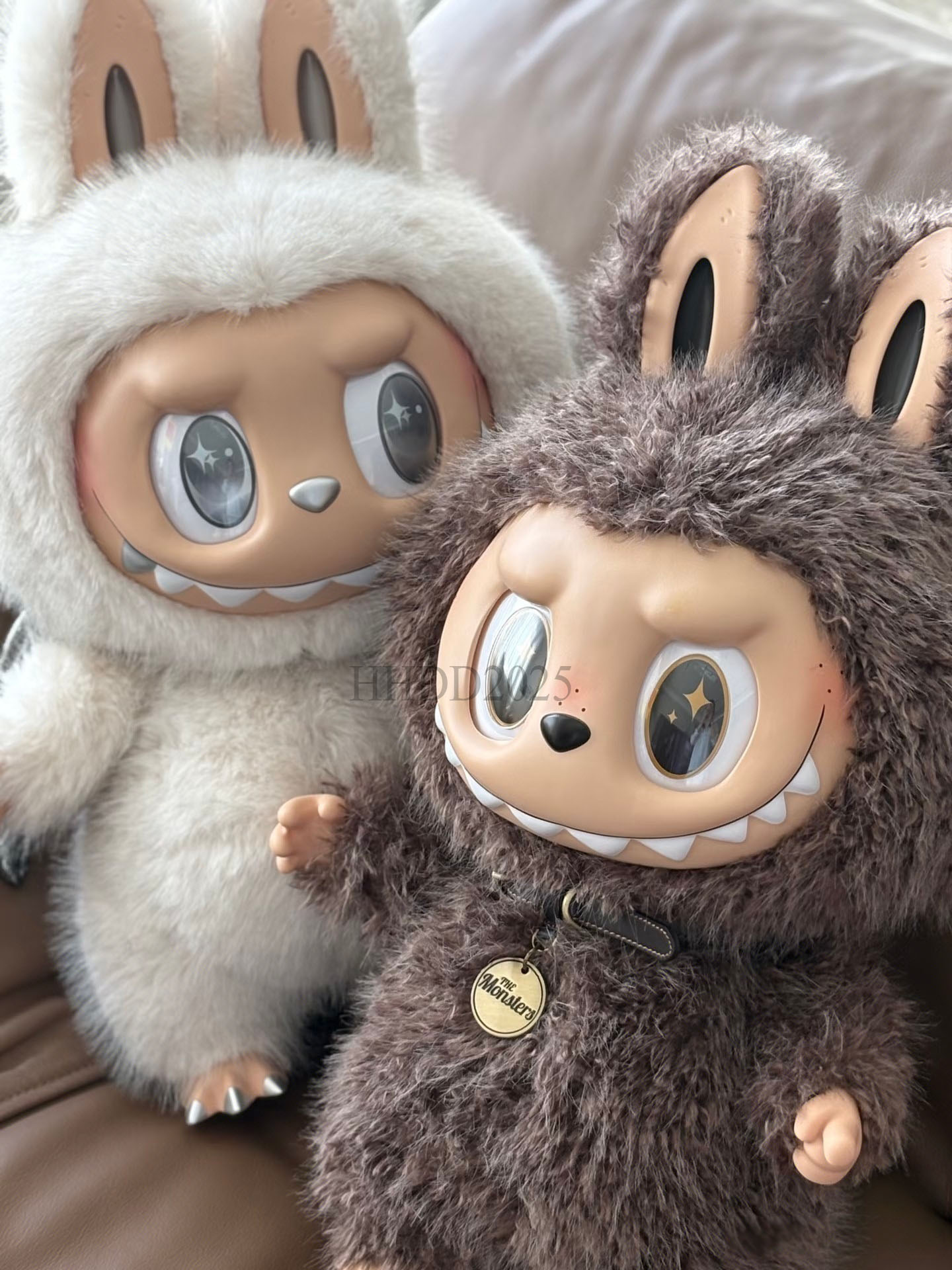 Presale 38Cm 58cm Labubu angel BigZimomo The Monster Leader White Limited Archangel Creative Change Doll Figure Vinyl Doll