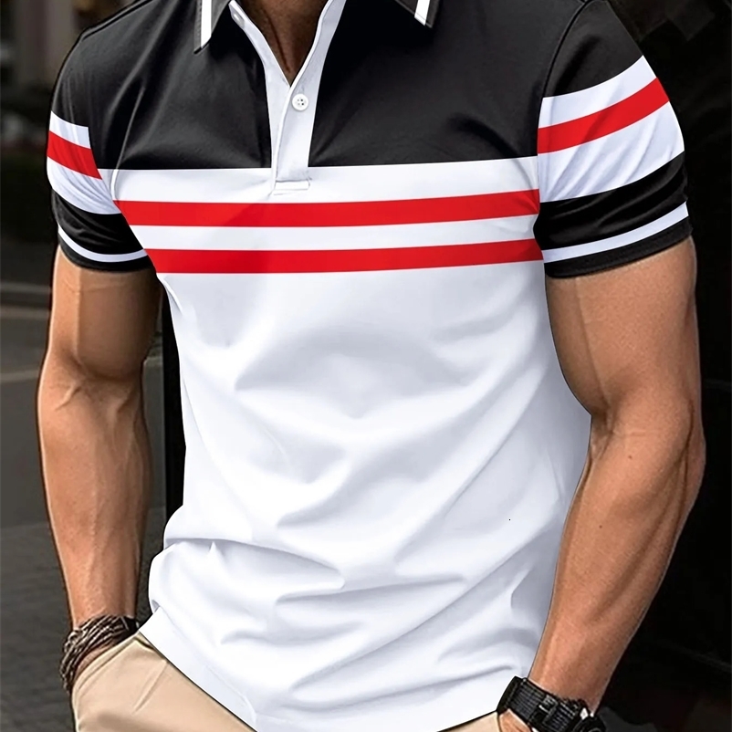 summer mens short sleeve pure cotton casual T-shirt V-neck shirt mens breathable Polo shirt S-3XL 240229