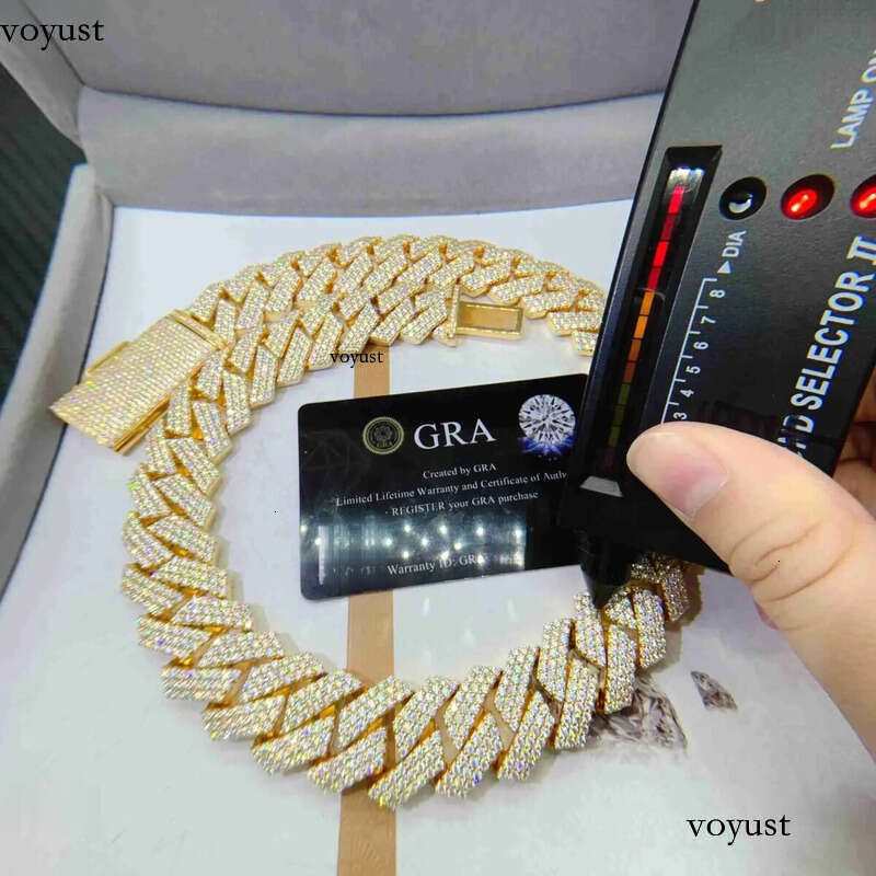 Cuban k Chain Necklace Moissanite Iced Out Necklaces 2024 | Real Sier Finish for Men very nice