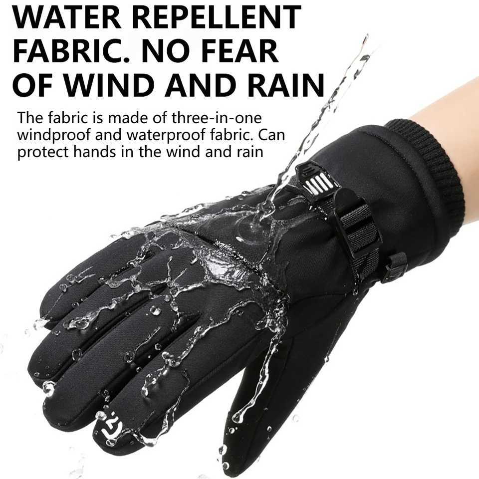 NOFOXO Ski Gloves Thermal Touch Screen Gloves Winter Warm Snow Gloves Windproof Outdoor Sports Gloves Driving Skiing Warm Z250925
