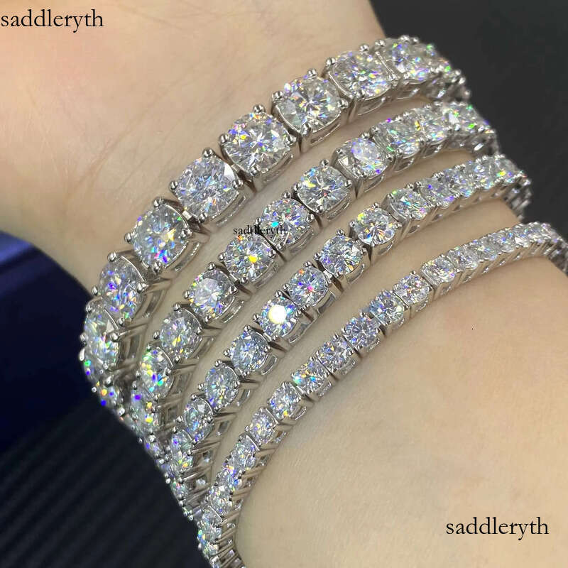 14K Gold Plated Moissanite 2mm 3mm 4mm 5mm Sterling Sier Women Fashion Tennis Bracelet Wholesale