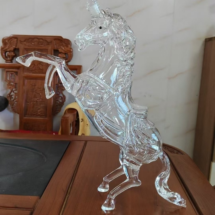 Zodiac Horse Glass Wine Decanter High Borosilicate Craft Bottle Sealed Dispenser Shape Empty 250925
