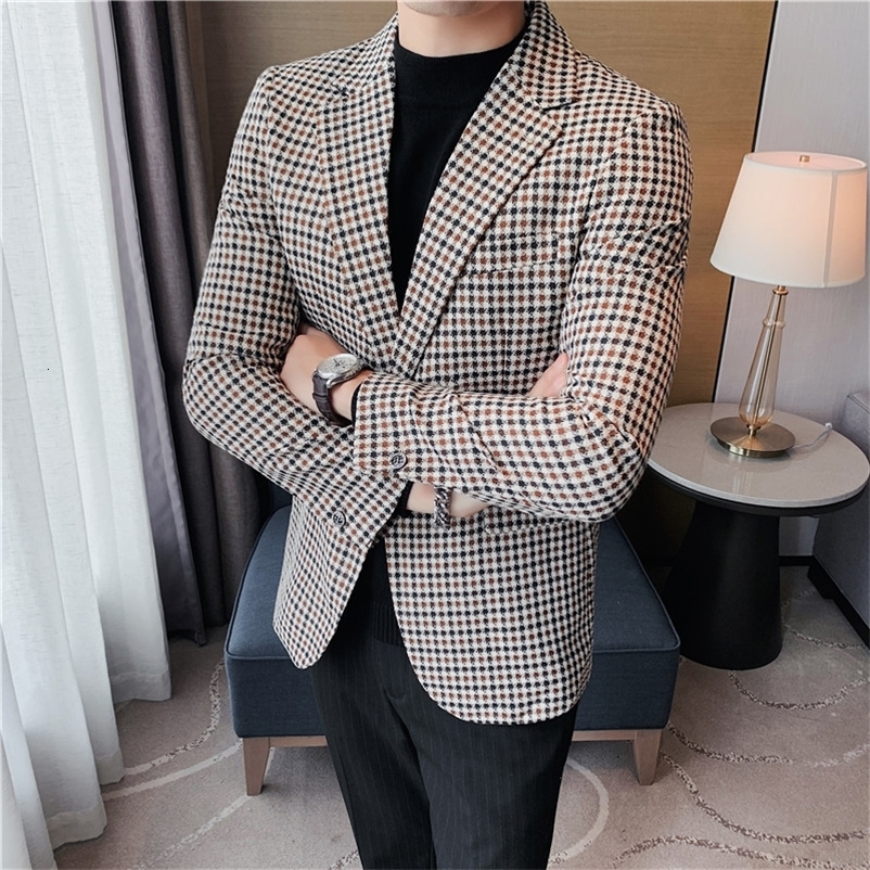 Men's Suits Blazers High Quality Blazer Men's British Style Premium Simple Elegant Fashion Business Casual Gentleman Blazer Professional Wea