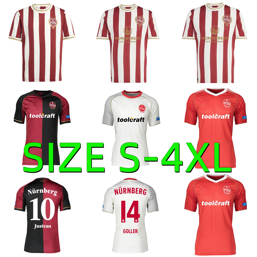 XXXL 4XL 2025 2026 125th anniversary Nuremberg FC TZIMAS Soccer Jerseys 25 26 EMRELI GOLLER ANTISTE JUSTVAN Nurnberg Football Shirts Uniforms Men kids kits