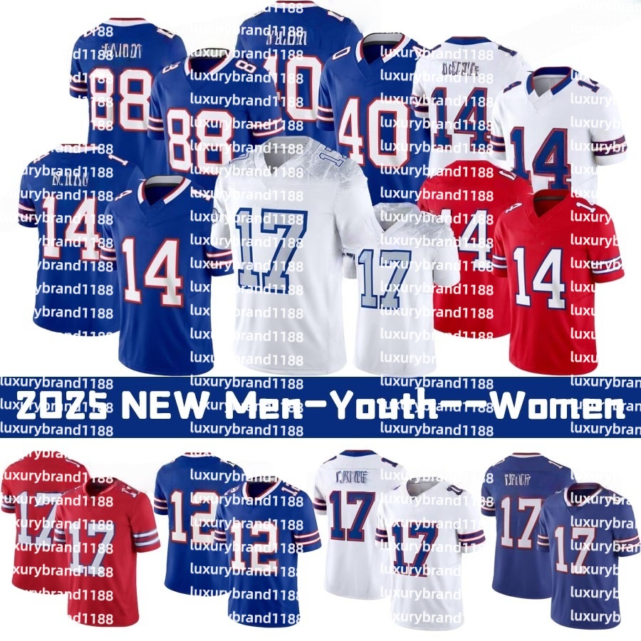 #17 2025 Allen #0 Coleman #86 Kincaid Buffalocity Bill Joey Bosa Joshua Palmer Dawson Knox Football Jerseys