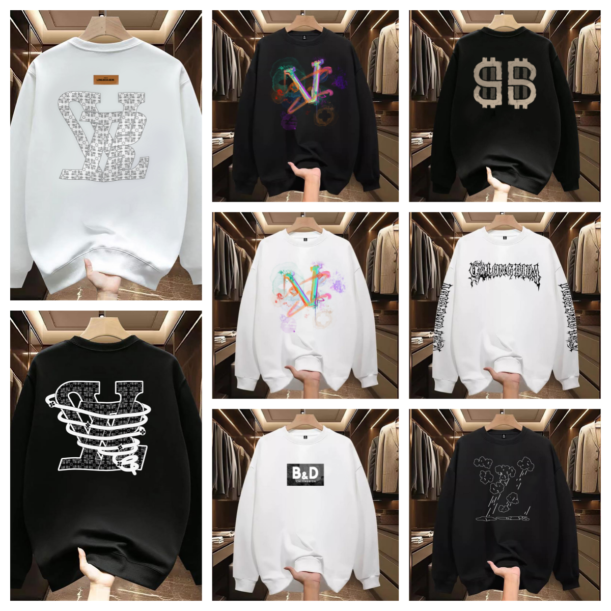 Designer Men Hoodies Luxury Brand Crewneck Sweatshirt hoody Classic Streetwear Pure Cotton Loose Oversized Casual Trendy Women Sweatshirt design hoodi
