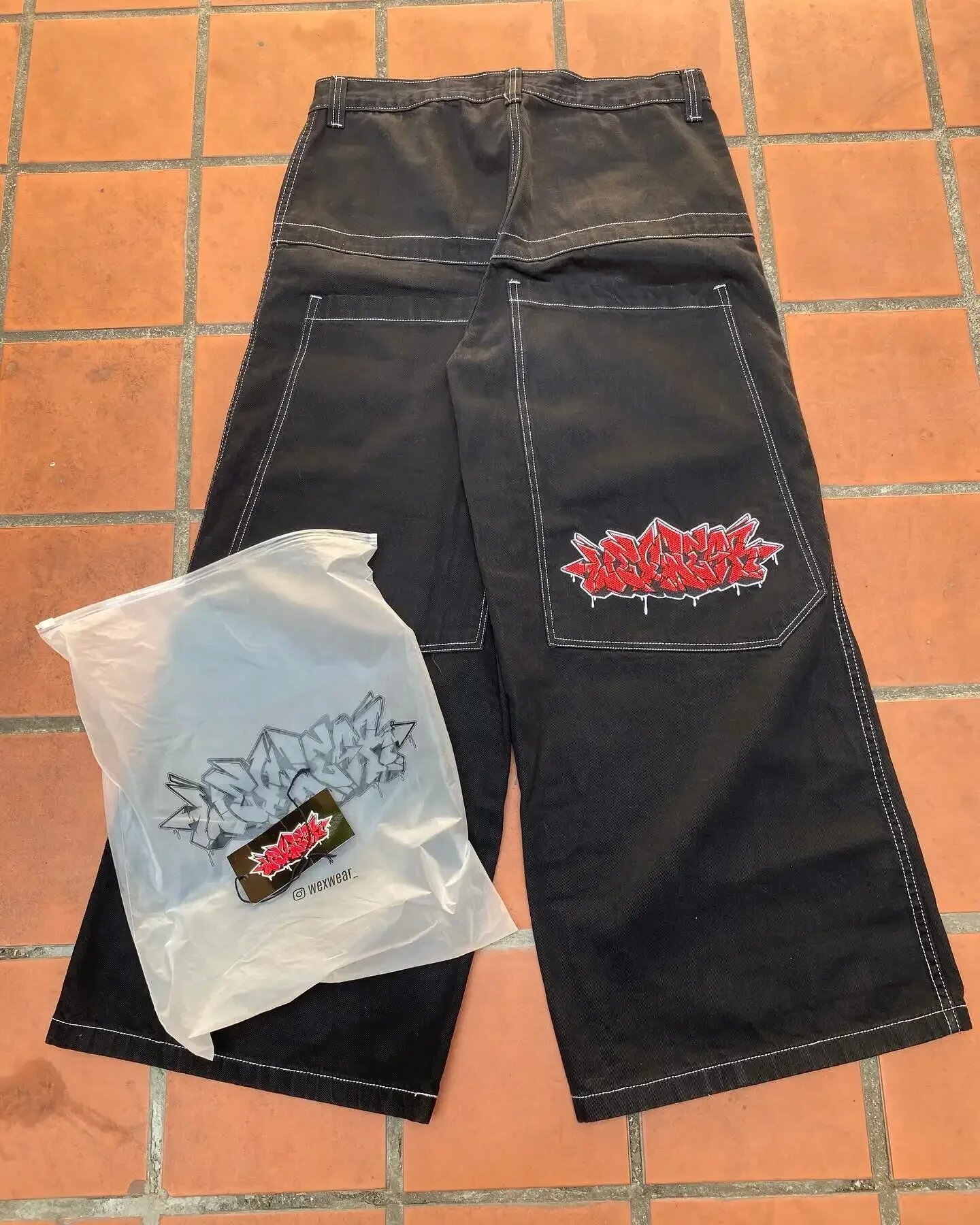 Spring New American High Street Embroidered Straight Jeans Unisex Fashion Versatile Slim Jeans 250822
