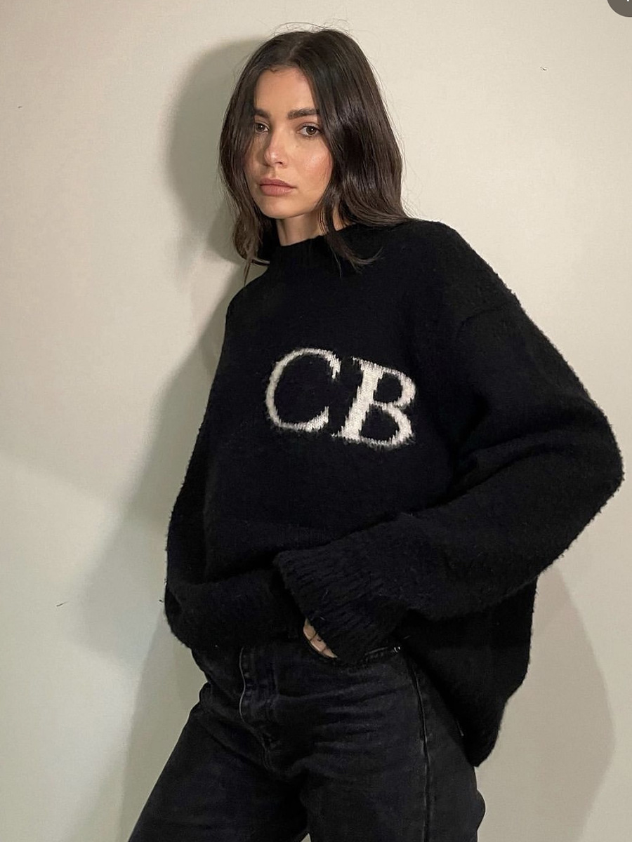 Men women designers clothes sweaters wool cb Jacquard technology Sweater knit outwear female autumn winter keep warm jumpers pullover Sweater pants