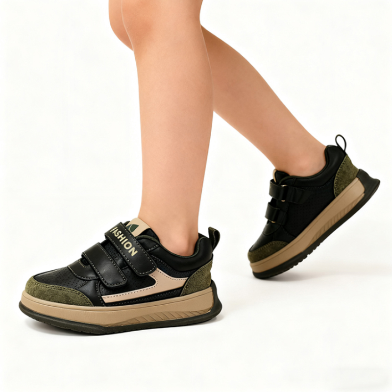 Casual Shoes Boys' & Girls' Black Fashion Casual Sneakers - Mesh Panel Design, Perfect for Active Days