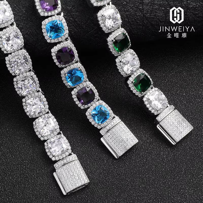 Customized Trend 925 Silver Chain VVS Mossianite Hip Hop Necklace Jewelry Luxury Men Chain Tennis Chains