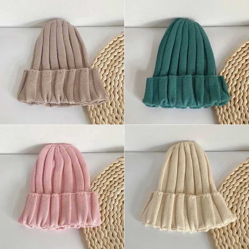 Winter Baby Knitted Hat for Girls Boys Infant Bonnet Toddler Cap Kids Beanie Candy Color Elastic Children Hats Accessories 15Y L250925YV5U
