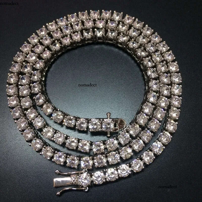 Hip Hop Tennis Chain Necklace Jewelry High Quality Mens Gold Sier Iced Out Chains Necklaces 7d