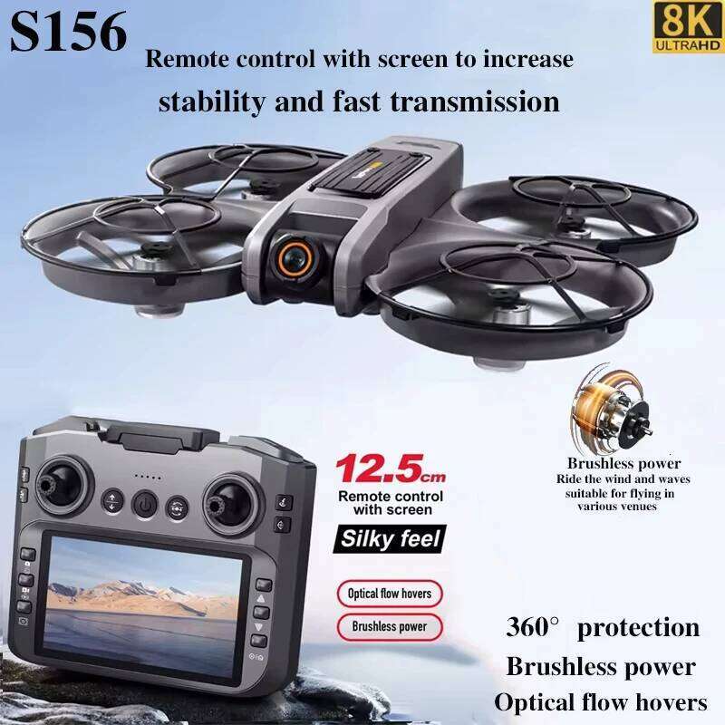 S156 Drone Professional 8K Camera With 5G Wifi FPV UAV Screen Remote Control And Obstacle Avoidance Quadcopter 2025 New