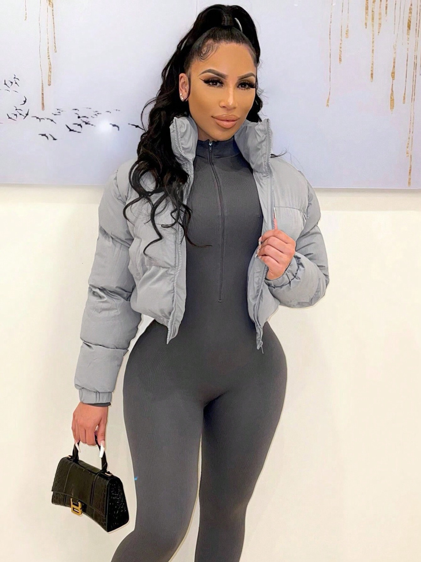 S390799 Autumn Winter Short Women's Cotton Coat Jacket Outerwear