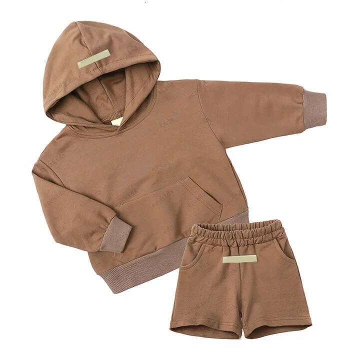 Infant Tracksuits: Plush Two-Piece Set Kids - Cozy Pullover Hoodie & Pants Outfit, Soft Material, Ideal for Playdates J250625 J250625