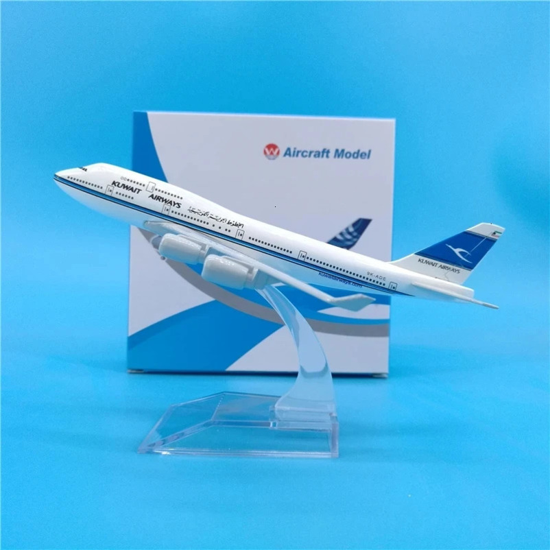 B747 Airplanes Model Kuwait Airways 16CM Scale 1 400 model planes Metal Alloy Aircraft Collectible Display Model Souvenir Toys 250613