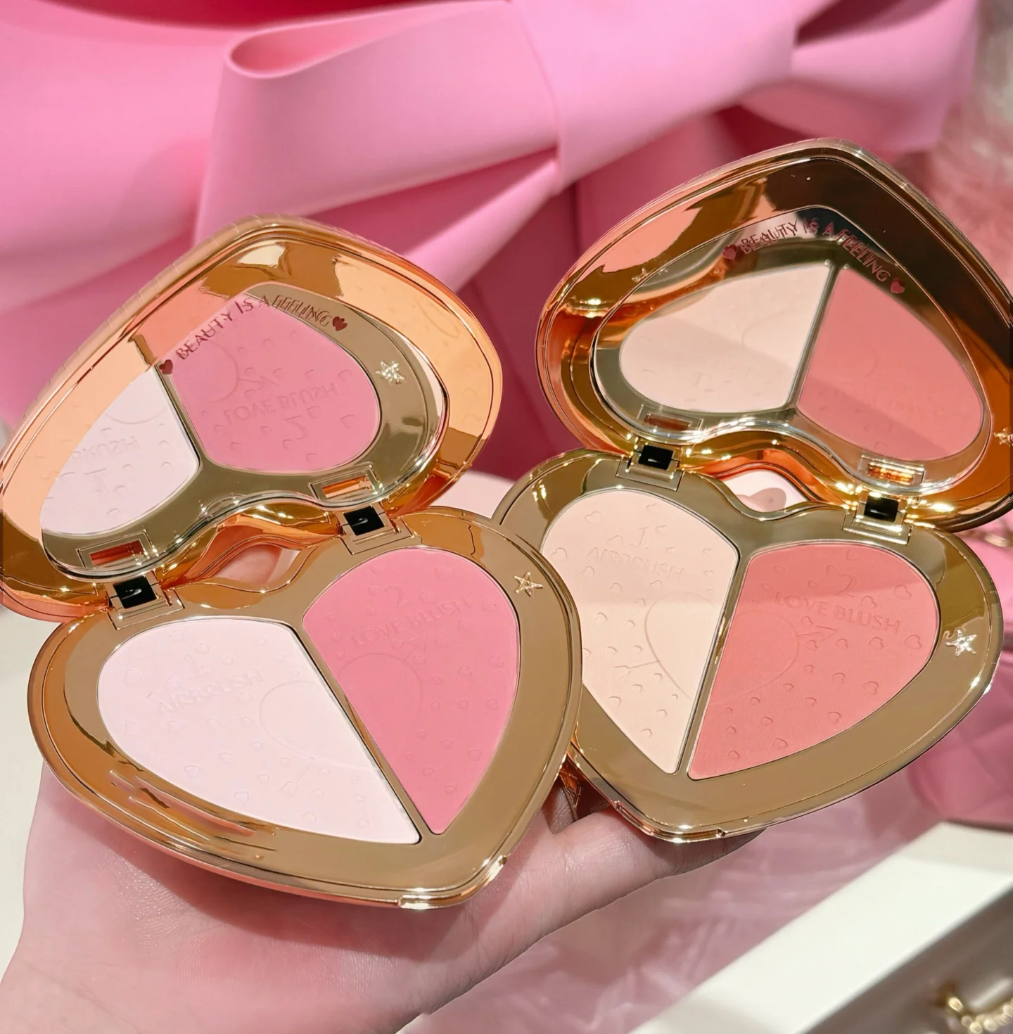 Love Two Color Powder Blusher 13g New Pillow Talk Jewel Box # PINK # PEACH Long Lasting Color Rendering High Quality Fast Shipping