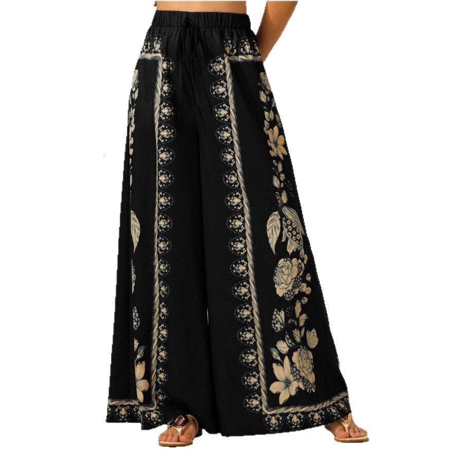 2025 New Russian High Waist Women Sexy Casual Printed Trousers