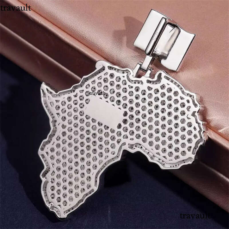 Ready Made Big Map Hip Hop Rapper Iced Out Large Size Moissanite Pendant