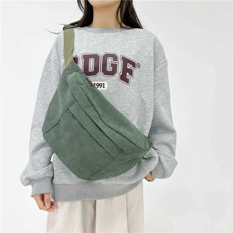 Fashion Corduroy Waist Bag Casual Lady Waist packs Phone Pack Large capacity Unisex Crossbody Chest Bags Street Hip hop Belt Bag Z250918