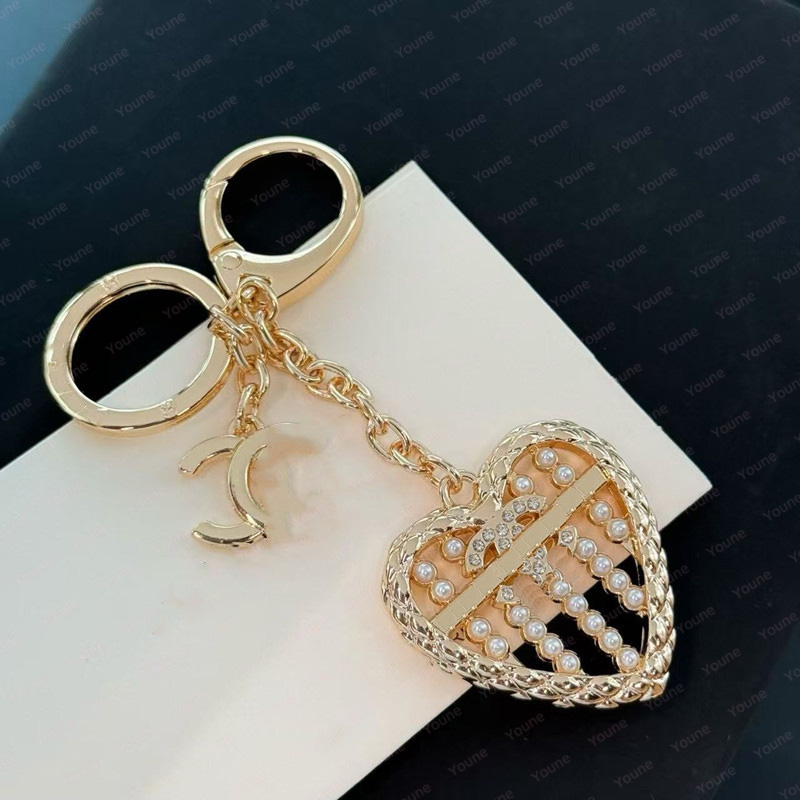 Abacus Pendant luxury keychain bag charms CC designer key rings women metal purse charm Camellia apple heart letter luxury key Holder fashionable vintage