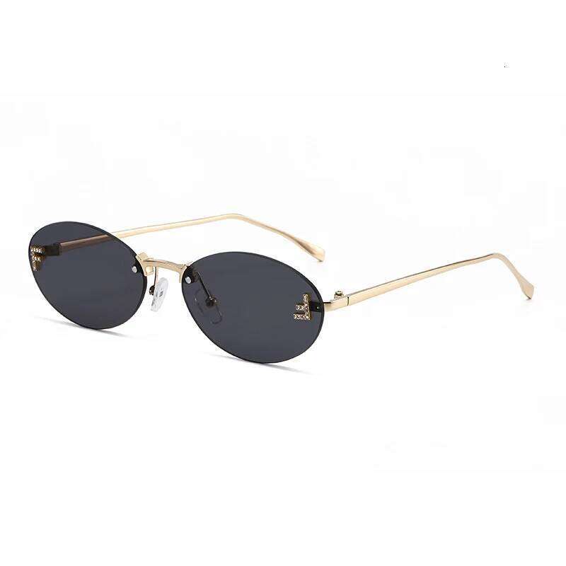 Sunglasses Designer Luxury sun glasses for women Oval Male Letter "F" Rimless eyeglasses Exquisite Elegant Vacation Driving Goggles Unisex