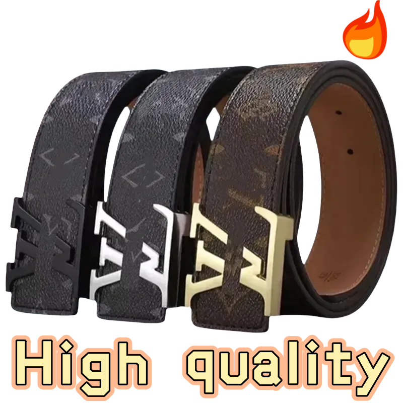 Designer belt men lvtes beltsfor women designer mens belt luxury belt length 100-125 CM woman belt fashion luxury letter smooth buckle designer belt 5S