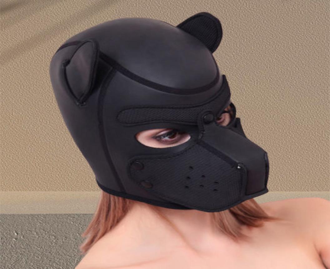2019 New Soft Padded Rubber Neoprene Puppy Cosplay Role Play Dog Mask Full Head with Ears26435258320738
