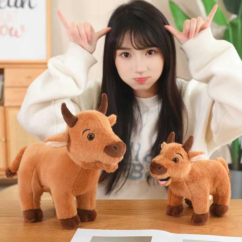 2540cm Cattle Animals Plush Toys Early Childhood Education Props Doll Cute Bull Scalper Ox Cattle Soft Stuffed Pillow Gifts C250925