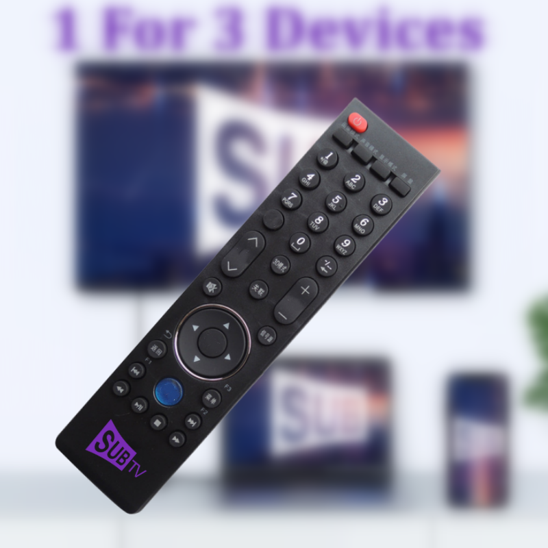 SUB Remote 1 for 3 devices - 5G Connection Universal for Smart TVs & Set-Top Boxes