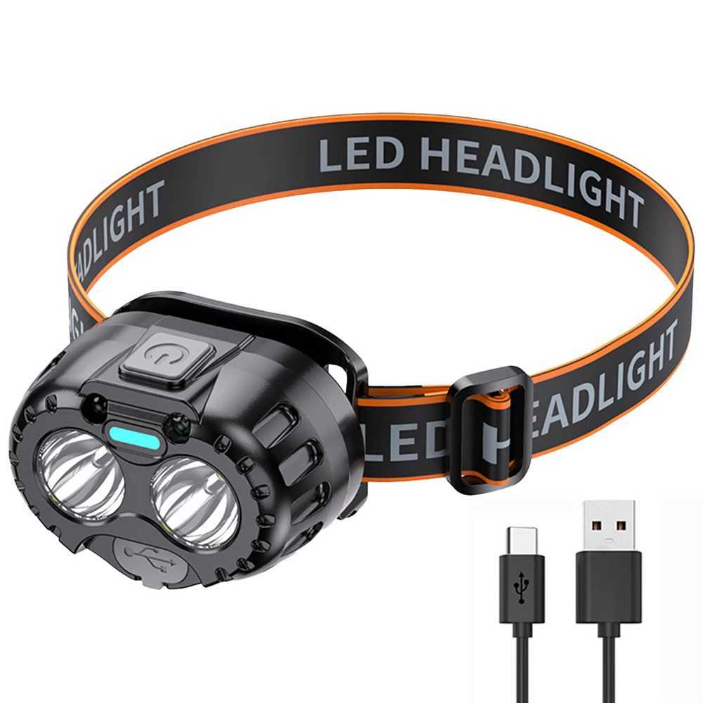 Powerful LED Headlamp USB Charging Emergency Head Flashlight 500mAh High Brightness Headlight for Outdoor Fishing Camping Hiking J250925