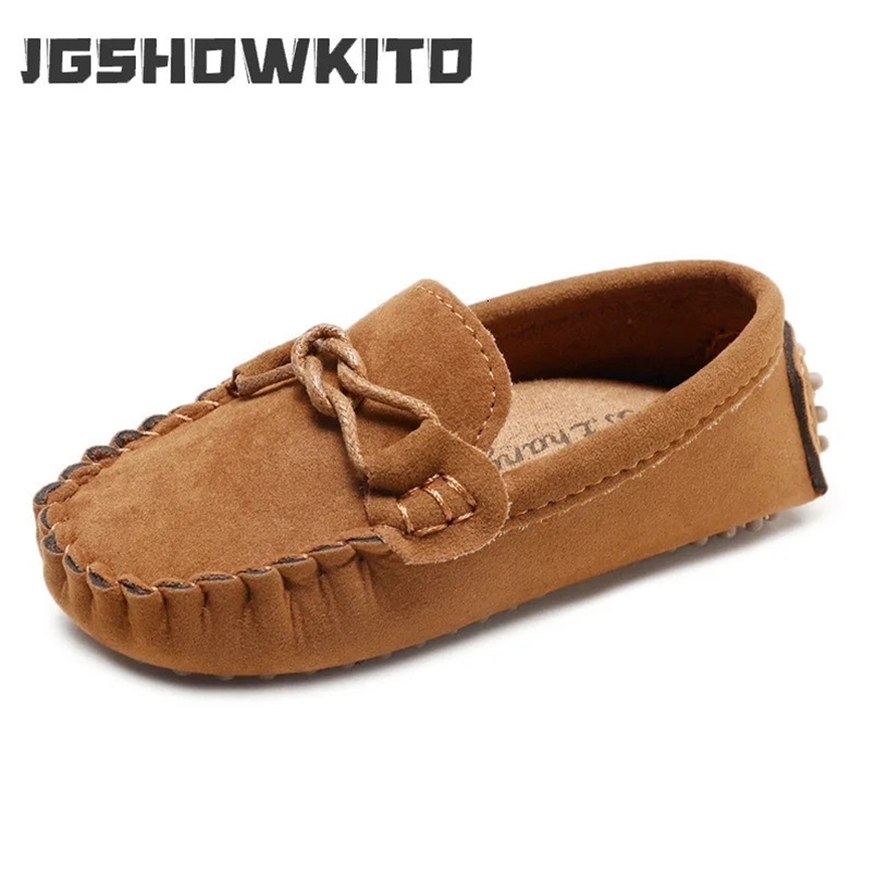JGSHOWKITO Fashion Kids Shoes For Boys Girls Children Leather Shoes Classical All-match Loafers Baby Toddler Boat Shoes Flat 250219