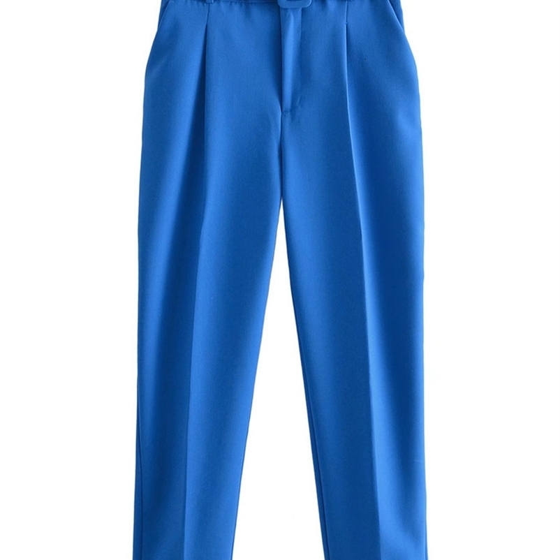 Women's Pants Capris Zevity Women Fashion Solid Colors Ankle Length Pants Chic Business Trousers Office Lady Zipper Fly Pantalones Mujer Pants P5