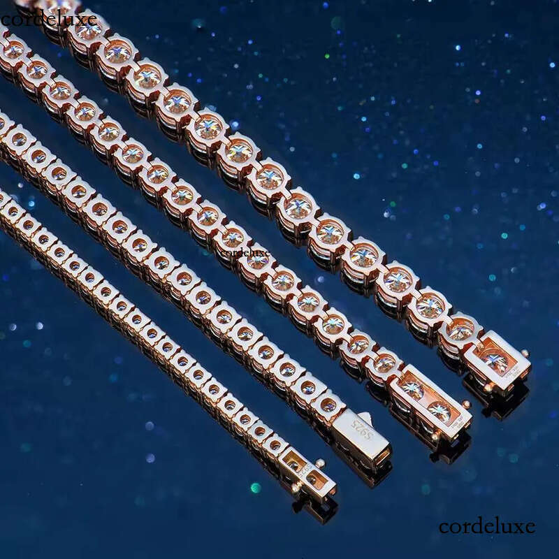 Jewelry Wholesale Men Women 2 3 4 5 6 mm Hip Hop Sier Ice Gra Vvs Dia Mossanite Moissanite Tennis Necklace Chain 8a