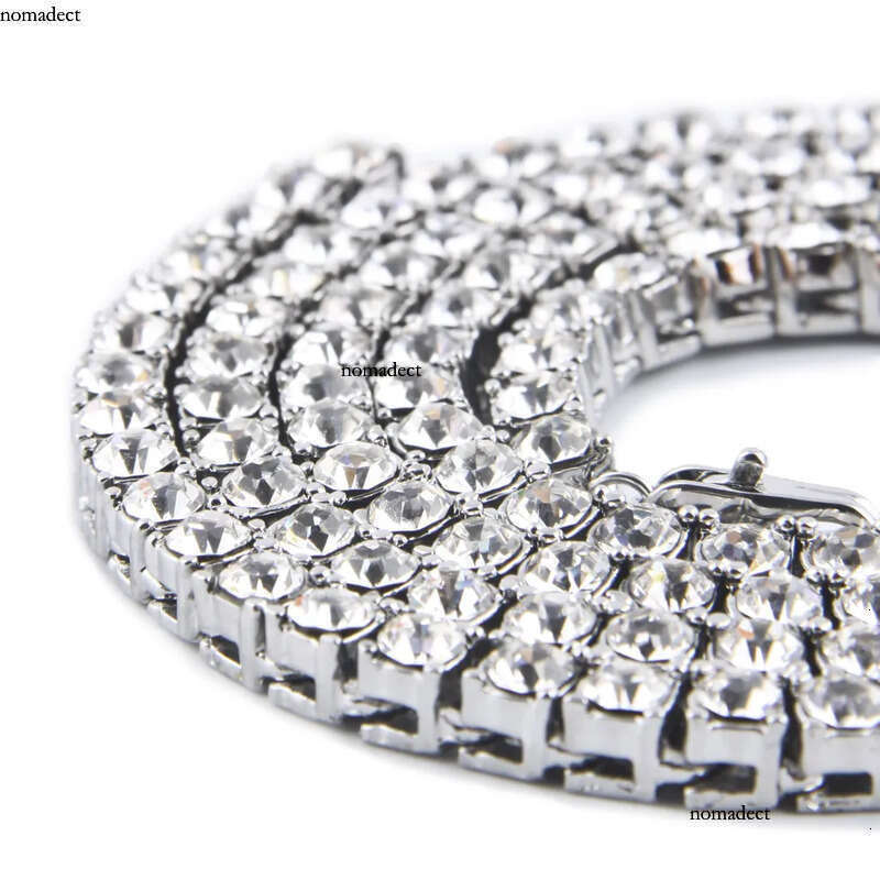 Mens Dia Iced Out Tennis Gold Necklaces Fashion Hip Hop Jewelry Moissanite Chain Necklace 3mm 4mm 5mm 34