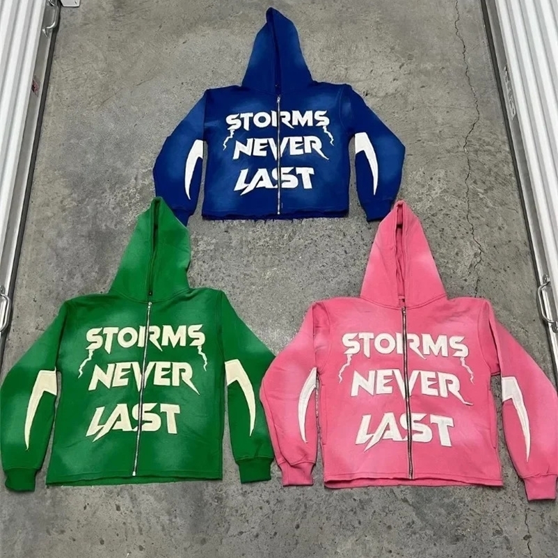 Harajuku Fashion Super Dalian Hoodie Retro Letter Embroidered Jacket Womens Y2k Gothic Punk Loose Zipper Sweatshirt Mens 241023