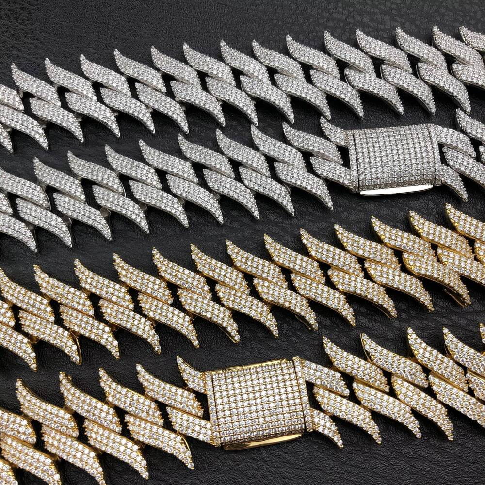 Hip Hop Jewelry Iced Out Cuban Link Chain Necklace Men
