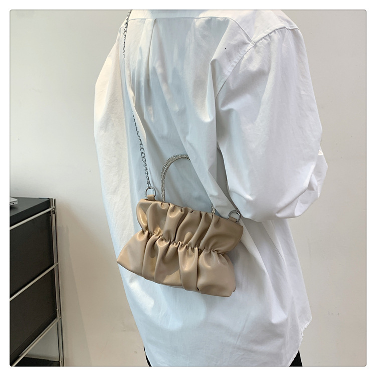 2025 Autumn/Winter New Fashion Chain Design Light Luxury Minimalist Wrinkle Bag Retro Women's Handbag Trendy bag Designer Bag