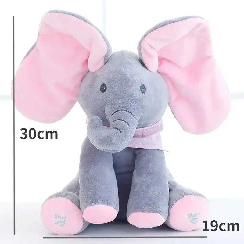 Animated Elephant Toys Plush Singing Elephant with Ears Moving Electric Plush Toy Cute Elephant Stuffed Animal Toy for Baby Gift C250925