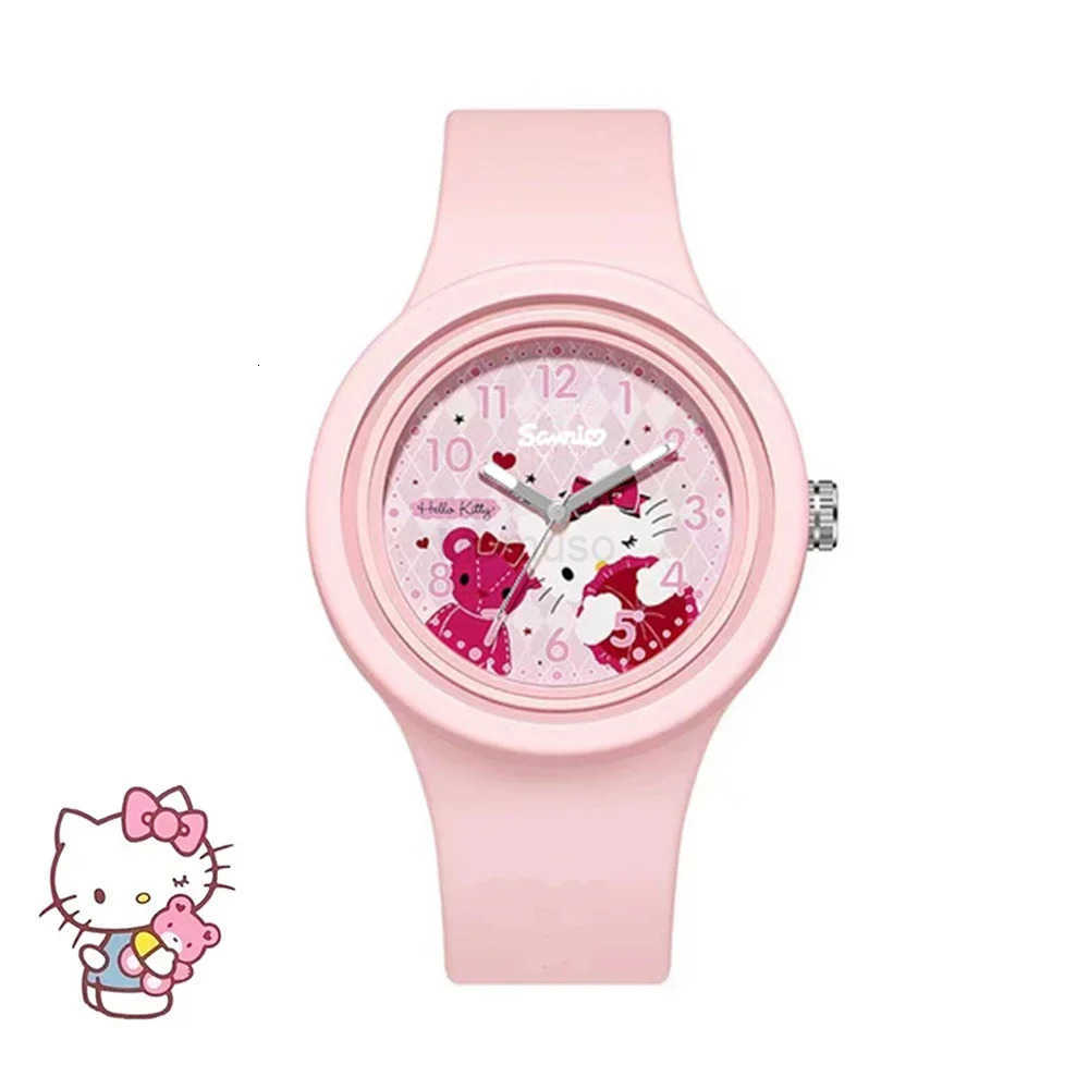 Sanrio Cinnamoroll Watch Kuromi Hello Kitty Silicone Strap Quartz Casual Cartoon Melody WristWatch Girls Children Birthday Gifts L250925