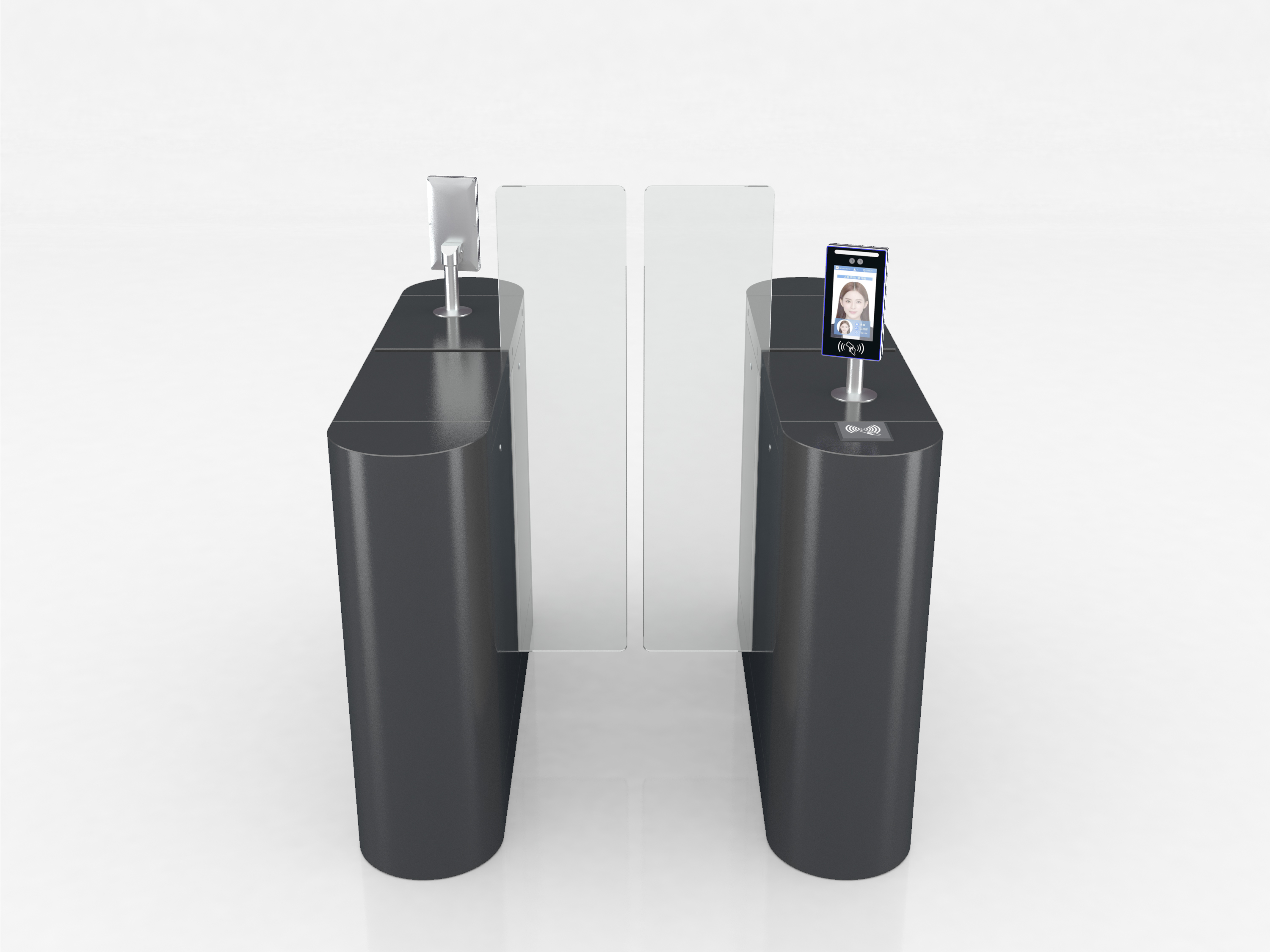 Customizable Intelligent Pedestrian Sliding Turnstile - Face Recognition, Card Swipe Access Control for Gyms & High-Speed Entry/Exit Gate-NO10