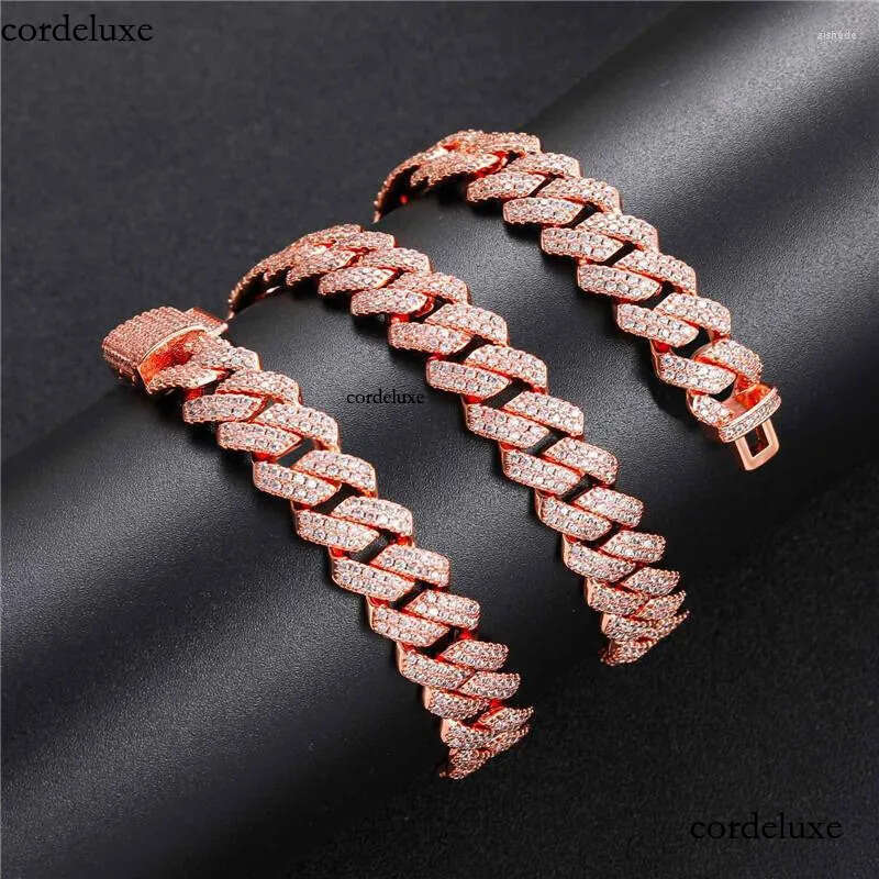 necklace moissanite chain Iced Out Cuban Chain 13MM Micro Paved CZ Stone Fashion Hip Hop Jewelry For Men Women Gift eb