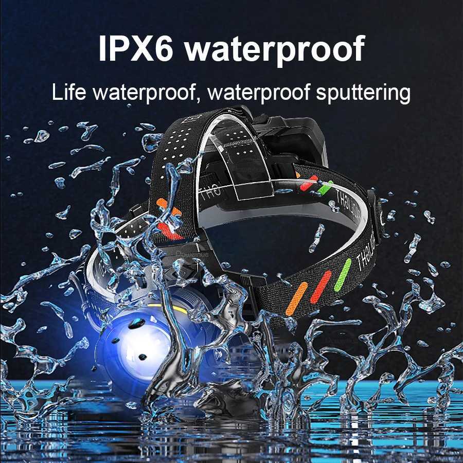 90000000LM Most Powerful LED Headlamp Ultra Bright 4500M Head Flashlight Rechargeable Head Torch Fishing Hunting Headlight 18650 J250925