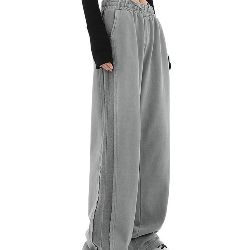 Women's Pants Capris Sportswear Women Sports Pants Summer Versatile Wide Leg High Waist Straight Sweatpants Streetwear Trousers 230413