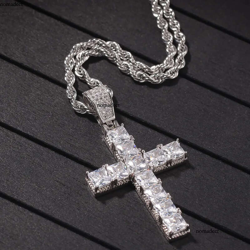 Dia Cross Necklace Mens Gold Necklaces Iced Out Pendant Hip Hop Jewelry 21