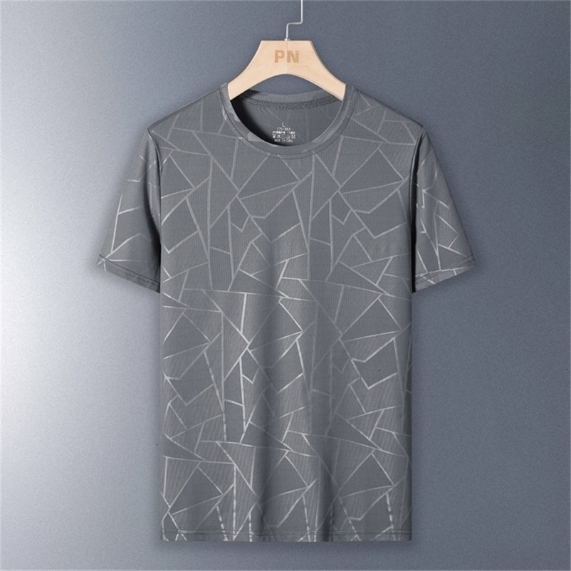 Men's T-Shirts Summer T-shirt Men Breathable Cool Tshirt Summer Short Sleeve Shirt O-neck Tops Tees Fashion Casual Geometric Line Print 230413