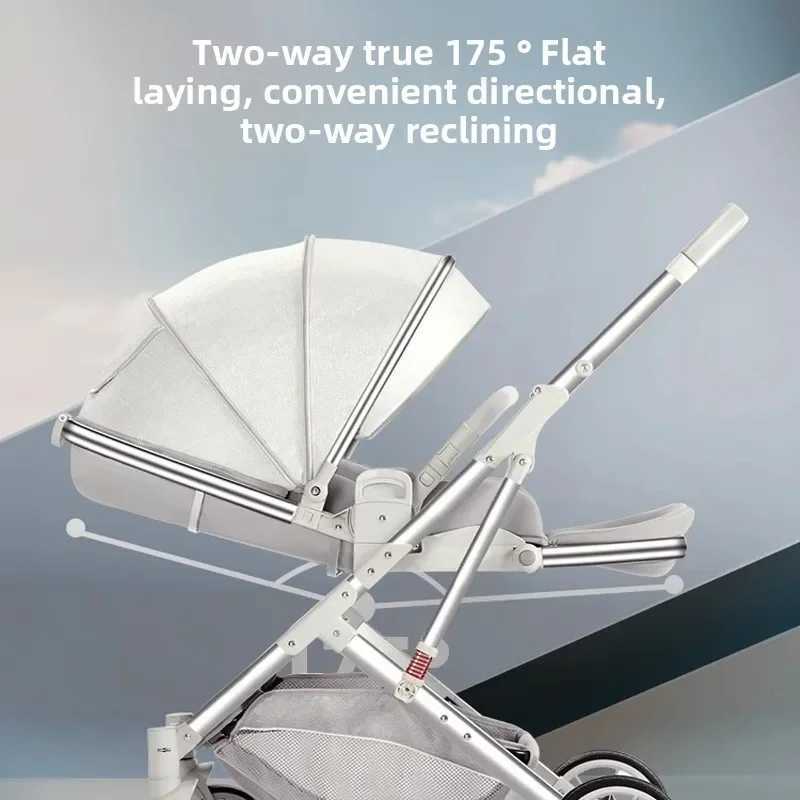 Twoway Baby Stroller Can Sit or Lie DownLightweight and Foldable Baby Stroller High View Comfortable Shockabsorbing Z250924