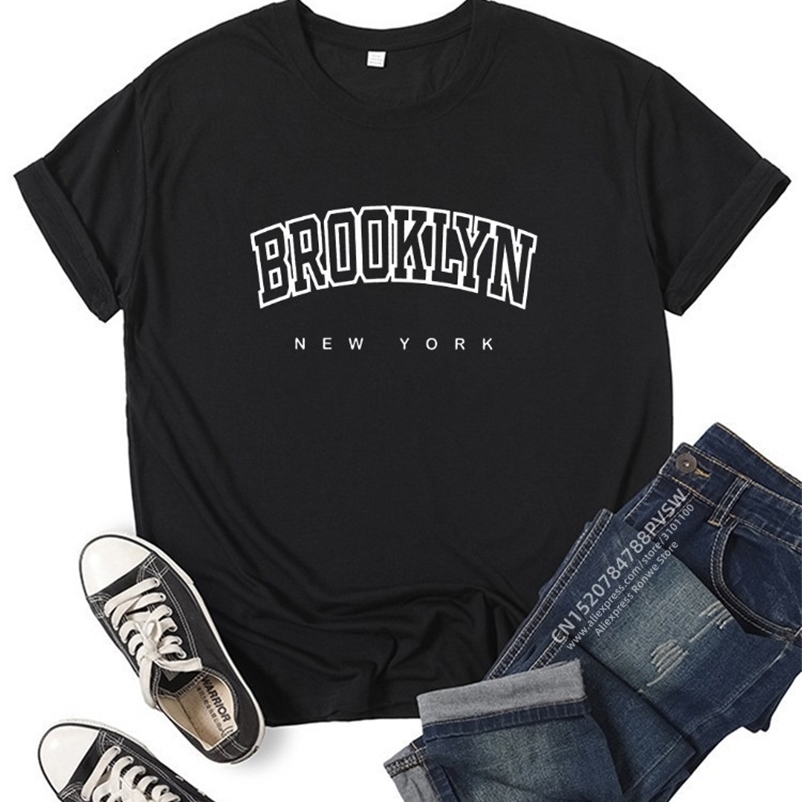 Women's T-Shirt Brooklyn York Women T Shirt Girl Graphic Printed Fashion Harajuku Streewear Clothes Causal Female Y2K Tops Tee 230707