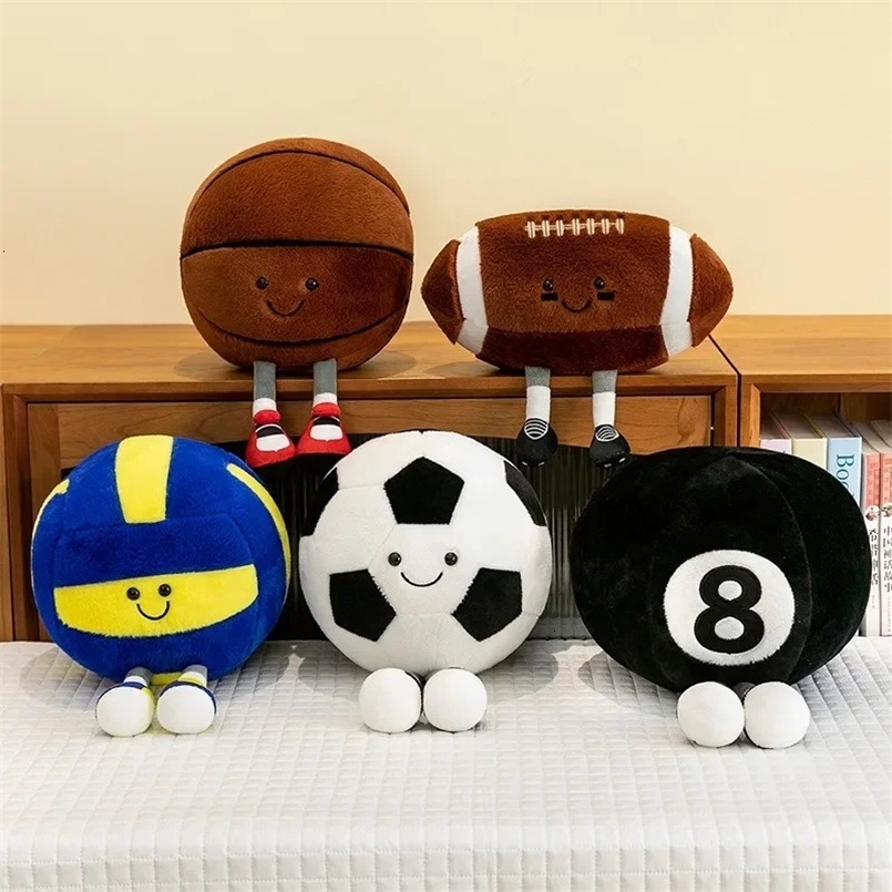Football basketball soccer Plush toys Plush doll toys Cute holiday collection plush toys pillow bedroom decoration gifts 250418